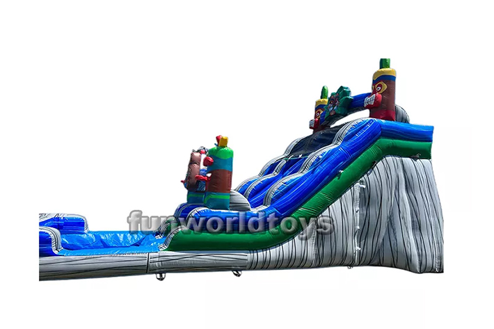 Fun world tiki plunge inflatable water slide FWS252