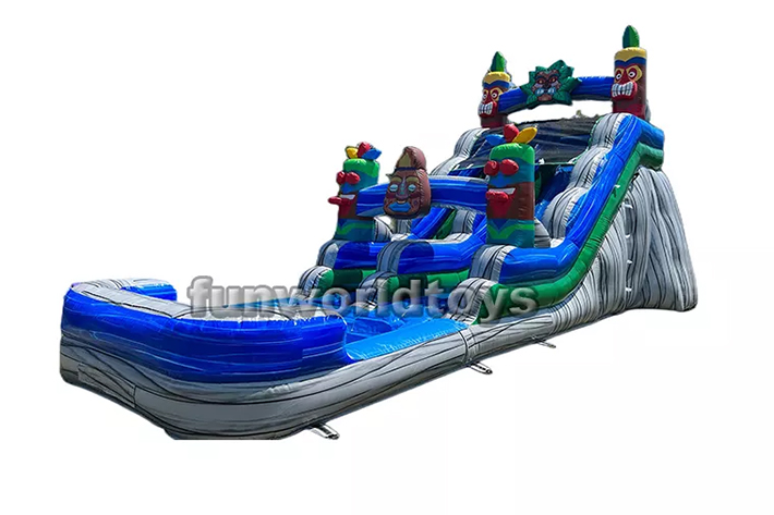 Fun world tiki plunge inflatable water slide FWS252