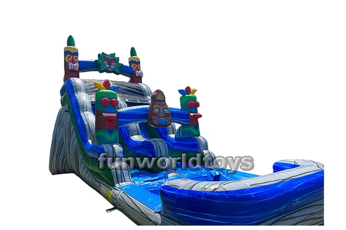 Fun world tiki plunge inflatable water slide FWS252