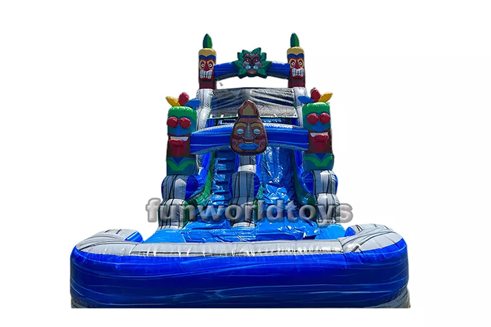 Fun world tiki plunge inflatable water slide FWS252