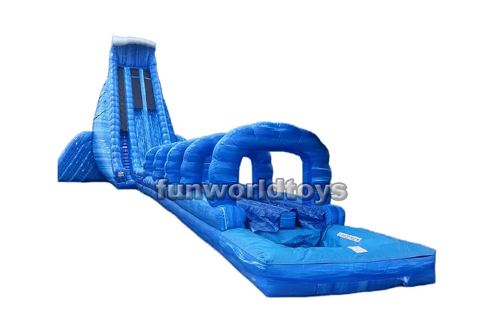 Fun world large long blue crush water slide FWS251