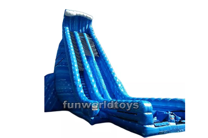 Fun world large long blue crush water slide FWS251