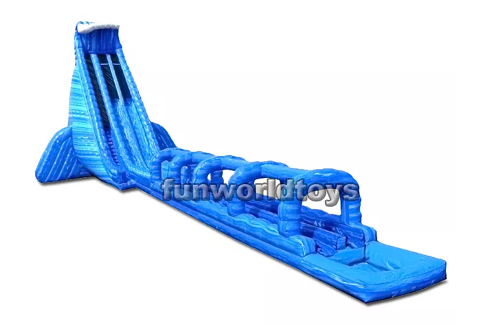 Fun world large long blue crush water slide FWS251