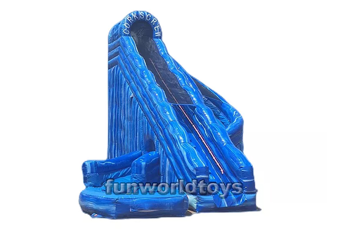 Fun adult corkscrew inflatable water slide FWS250