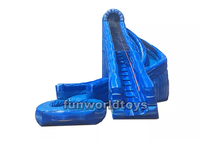 Fun adult corkscrew inflatable water slide FWS250