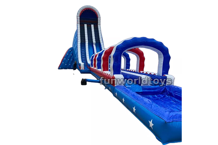 Large thrilling adult volcano inflatable water slide FWS249