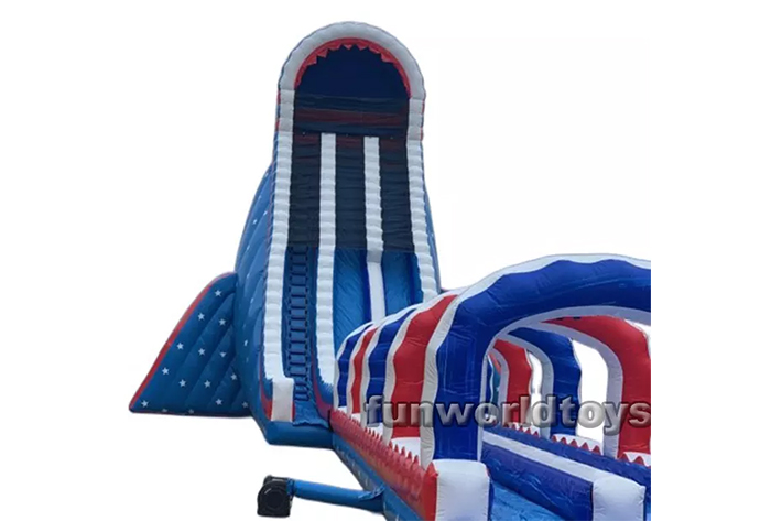 Large thrilling adult volcano inflatable water slide FWS249