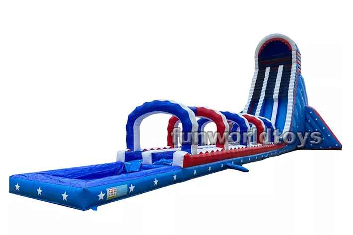 Large thrilling adult volcano inflatable water slide FWS249