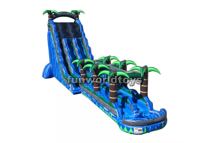 Hot sale blue crush inflatable water slide FWS248