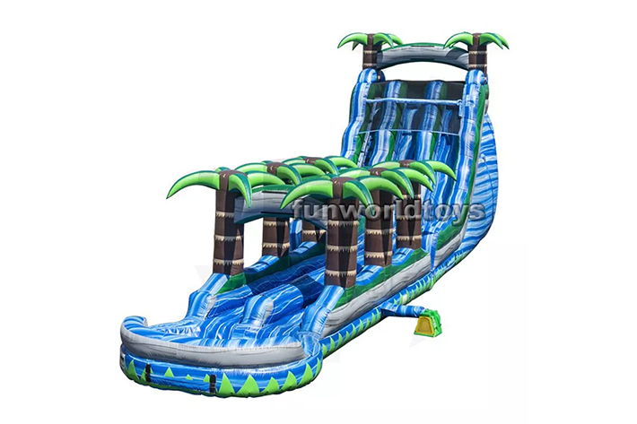 Hot sale blue crush inflatable water slide FWS248