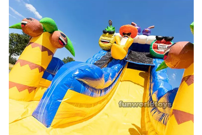 Funny design Caribbean inflatable water slide FWS246