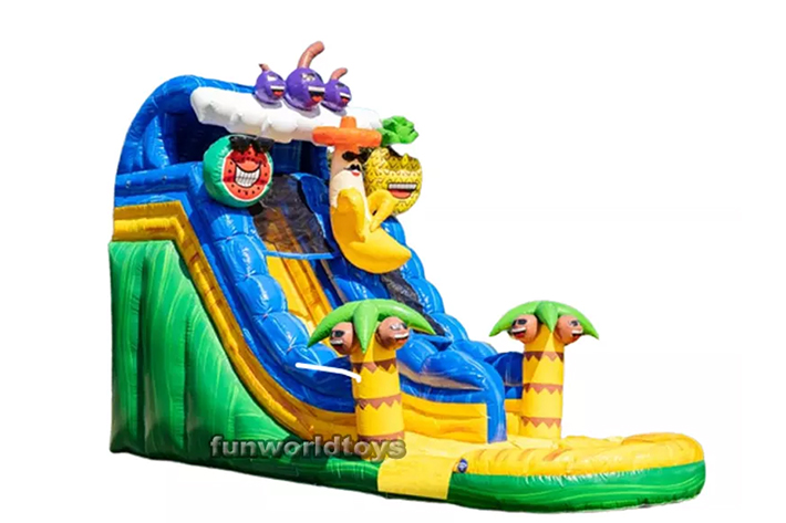 Funny design Caribbean inflatable water slide FWS246