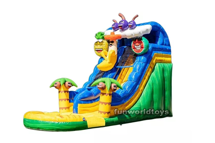 Funny design Caribbean inflatable water slide FWS246