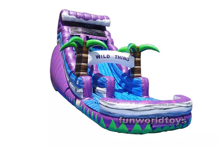 Commercial wild thing inflatable slide with pool FWS239