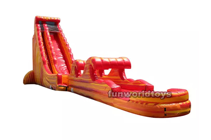 Heavy duty 31ft inflatable long tropical water slides FWS234