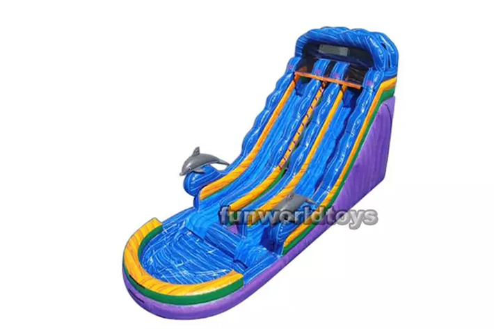 19ft inflatable dolphin waterslide FWS228