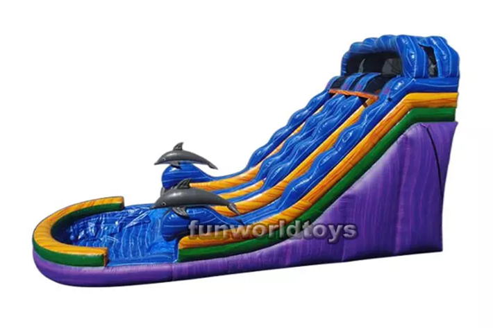 19ft inflatable dolphin waterslide FWS228