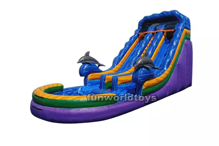 19ft inflatable dolphin waterslide FWS228