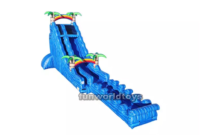 Outdoor kids 22ft  inflatable wave slide FWS227