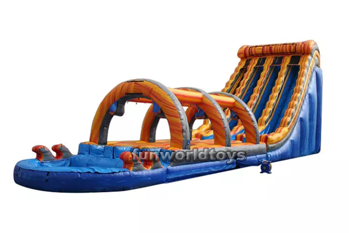 Large 3 lane inflatable water slide FWS226