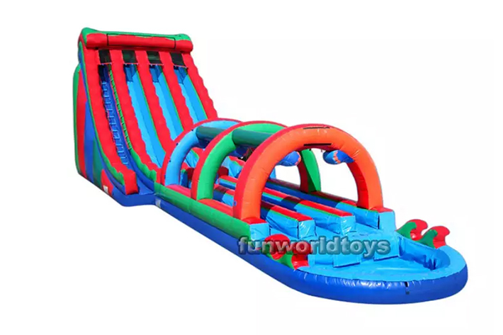 Large 3 lane inflatable water slide FWS226