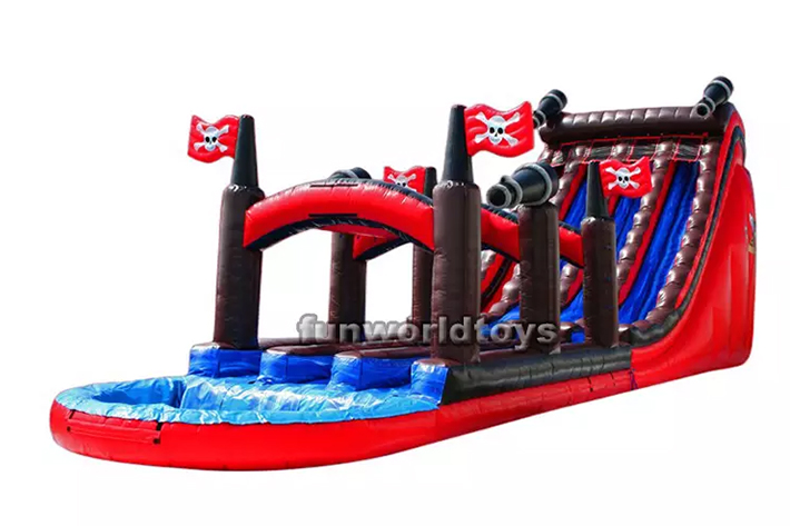 Large 3 lane inflatable water slide FWS226