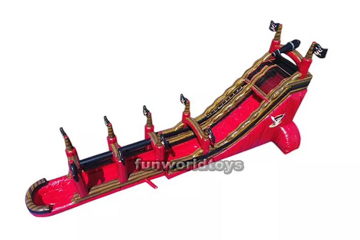 Red pirate waterslide large water slide FWS223