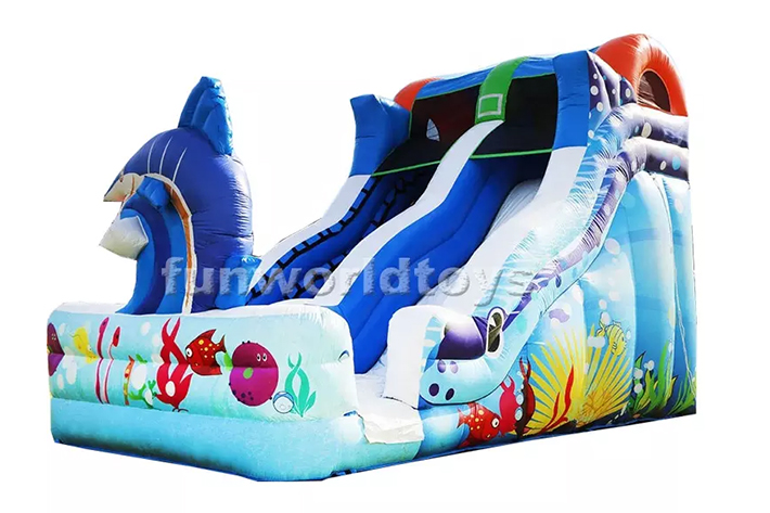 Inflatable colorful dry slide FWD268