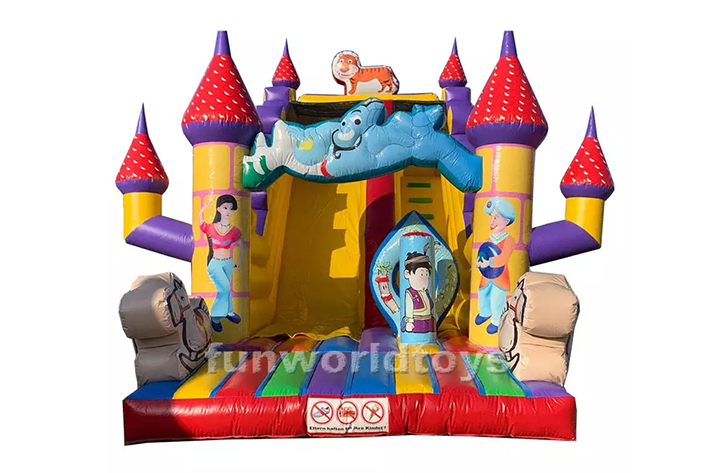 Hot inflatable Aladin dry slide FWD265