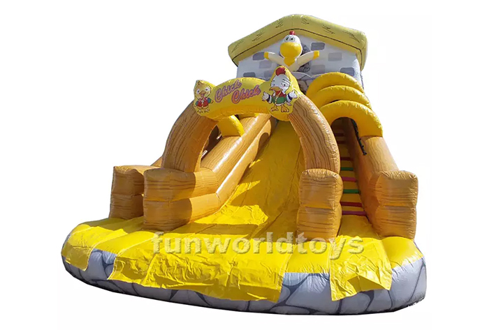 Cute inflatable farm dry slide FWD263