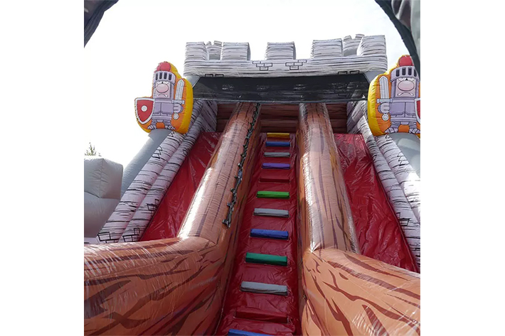 Inflatable knight castle dry slide FWD258