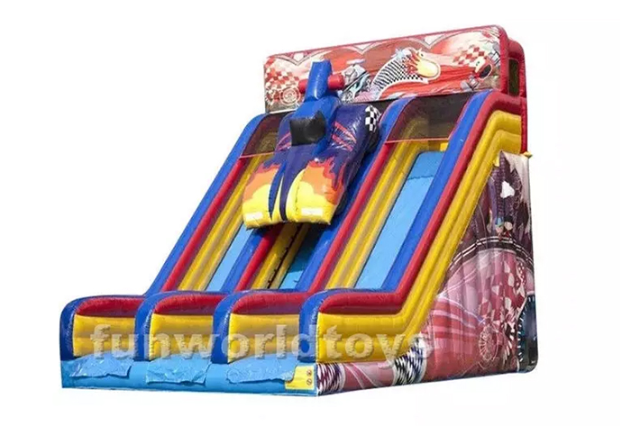 China inflatable happy island dry slide FWD256
