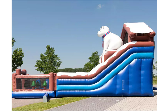 Inflatable polar bear dry slide FWD233