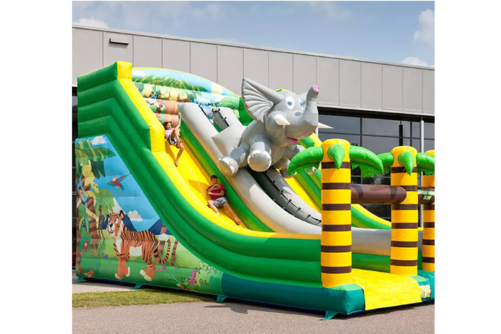Popular factory wholesale inflatable jungle dry slide FWD223