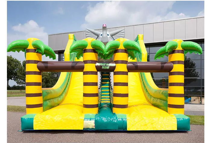 Popular factory wholesale inflatable jungle dry slide FWD223