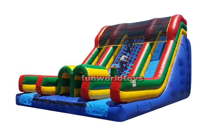 Funny sport inflatable rock wall slide FWD214