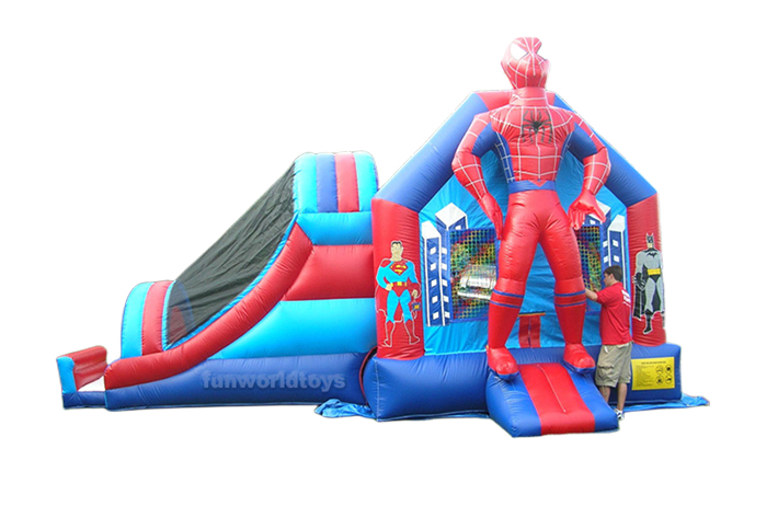 Spiderman bounce house with slide FWZ250