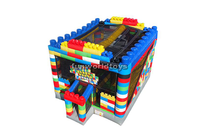 Block inflatable bounce house combo FWZ379