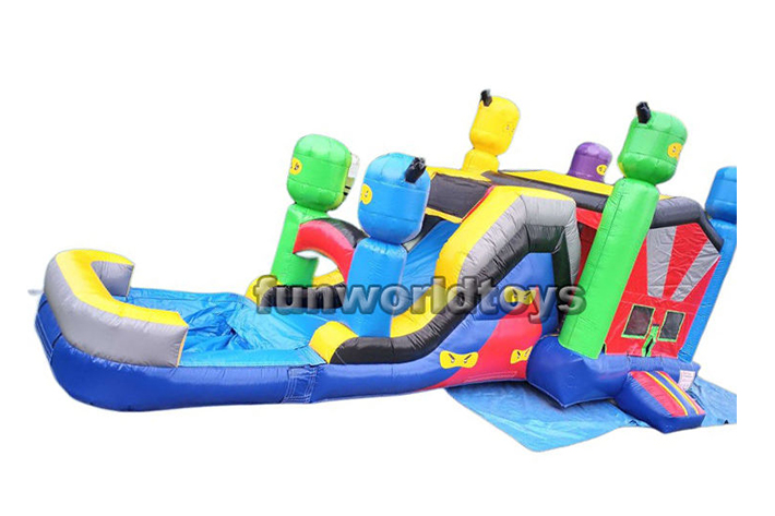 Inflatable Ninja bounce house with slide FWZ247