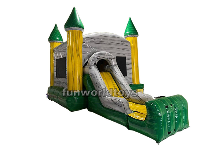 Classic bounce house with wet slide FWZ242