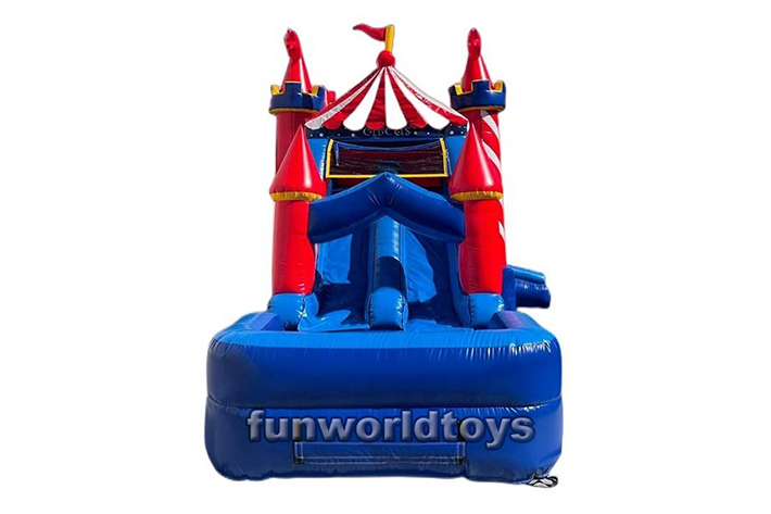 Inflatable dual water slide with bounce FWZ239