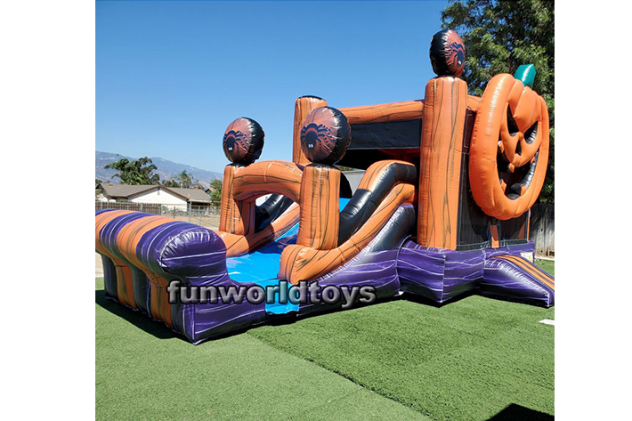 Pumpkin inflatable bouncer with slide FWZ266