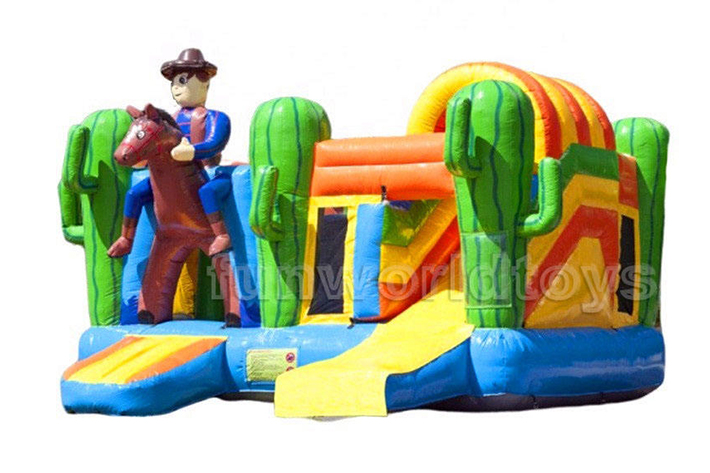 Inflatable football bounce house with slide FWZ378
