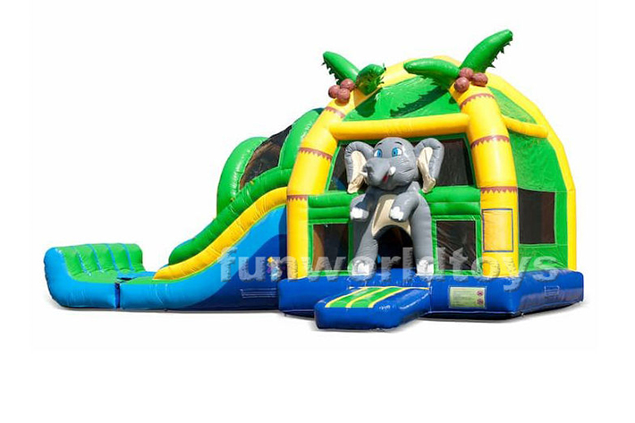 Inflatable Elephant Bouncer with slide FWZ262