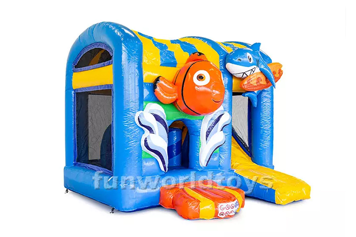Sea bounce house with slide FWZ375