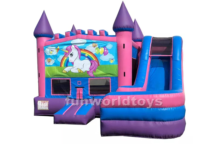 Inflatable Unicorn Bounce House with Slide FWZ279