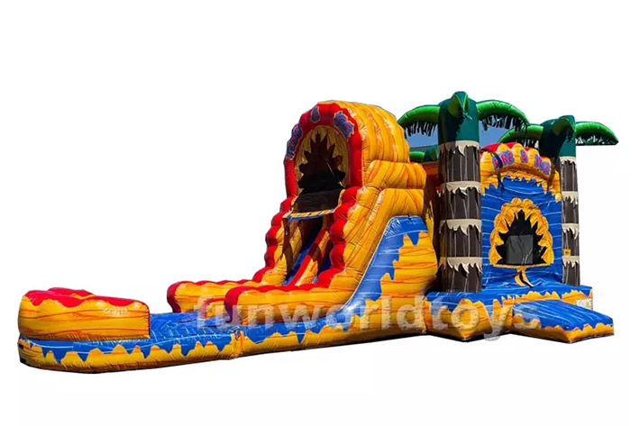 Dual lane inflatable bouncing castles combo FWZ275