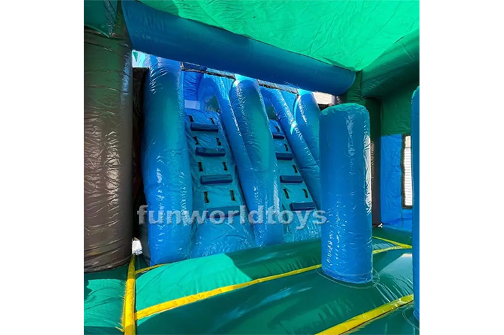 Giant PVC blue crush dual lane water slide FWZ274