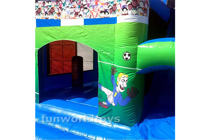 Football bounce house with slide FWZ372