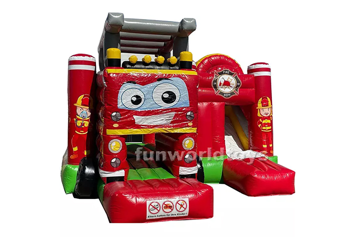 Fireman Inflatable slide bounce house FWZ293